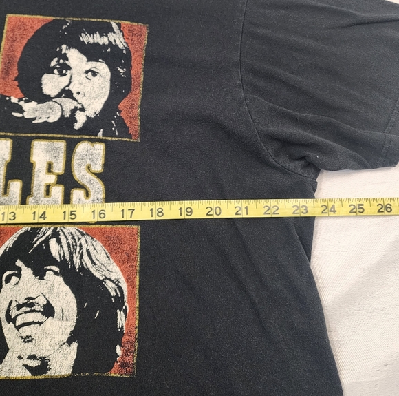 The Beatles Men's Black Band Graphic Tee Shirt Regular Fit Short Sleeve, sz XL - Picture 5 of 8